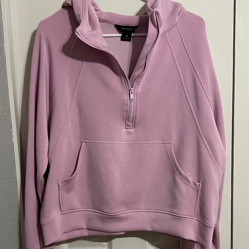 Rae Mode Lilac Half-Zip Hooded Pullover